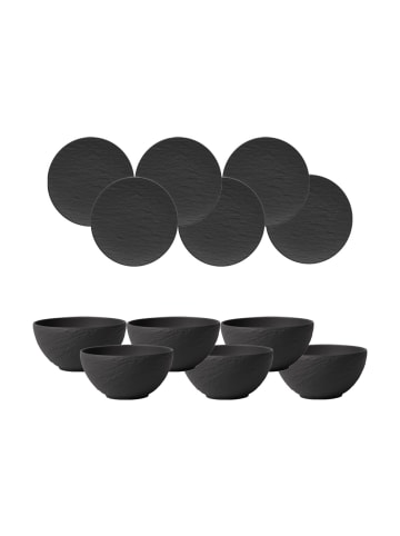 Villeroy & Boch Bowl Set Manufacture Rock in schwarz