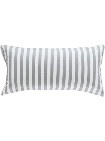 Erwin Müller Mako-Single-Jersey Kissenbezug in silber-weiß