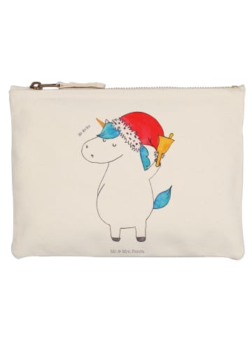 Mr. & Mrs. Panda Schminktasche Einhorn Weihnachtsmann ohne Spruch in Weiß