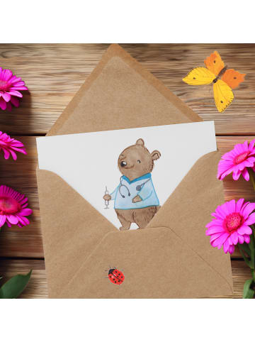 Mr. & Mrs. Panda Klappkarte Anästhesist Leidenschaft mit Spruch in Weiß