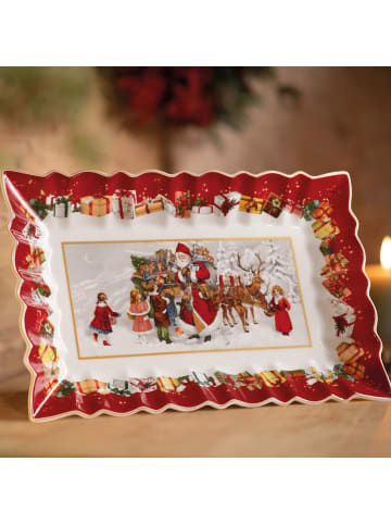Villeroy & Boch Kuchenplatte "Santa und Kinder" Toy's Fantasy 36 x 23 cm bunt in bunt
