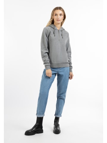 DreiMaster Damen Kapuzenpullover in Grau Melange