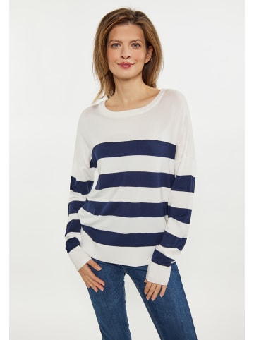 usha BLUE LABEL Pullover in Weiss Marine