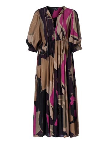 Mart Visser Sophie-Print-Kleid Taupe / Multi