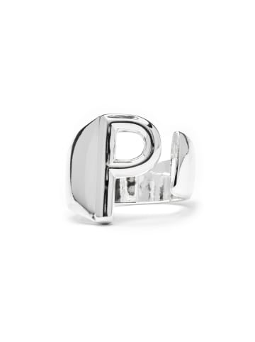 Luxenter Ring  mit Silberfinish – Alphabet