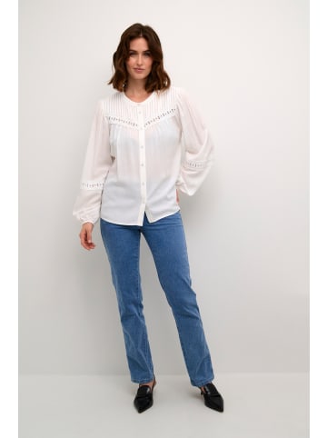 Kaffe Langarm-Bluse KAfreya in Chalk