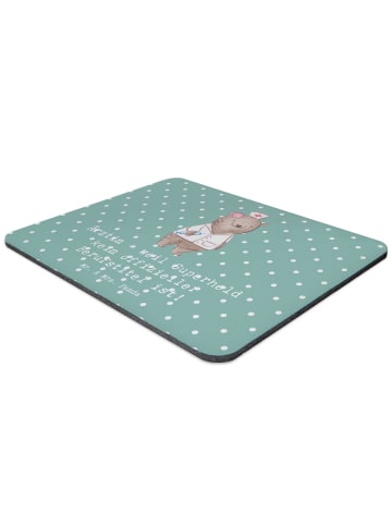 Mr. & Mrs. Panda Mousepad Ärztin Superheld mit Spruch in Meeresbrise
