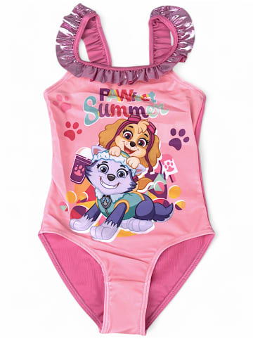 Paw Patrol Badeanzug Paw Patrol  mit Rüschendetails & Glitzer in Rosa
