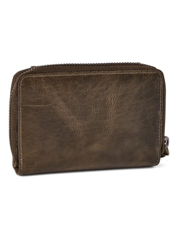 Greenburry Newport Geldbörse RFID Schutz Leder 14 cm british green