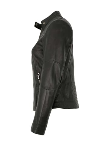MADDOX Lederjacke Lammnappa in Schwarz
