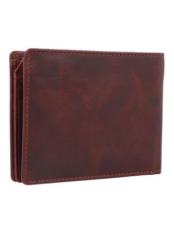 Greenburry Rugged Geldbörse RFID Schutz Leder 12.5 cm brown