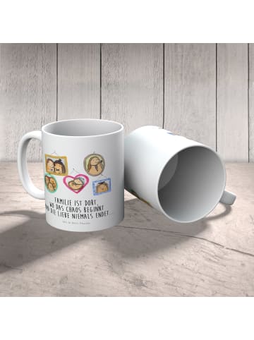 Mr. & Mrs. Panda Trinklernbecher Igel Familie mit Spruch in Weiß