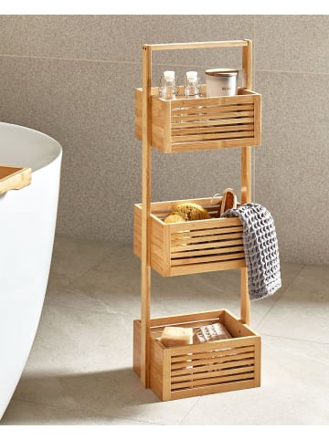 Beliani Badezimmerregal WAVERLY in Braun - (W) 27 x (H) 80 x (L) 20 cm