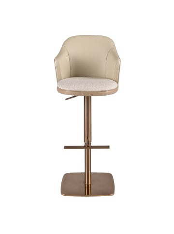 Angel Cerdá Drehbarer Hocker 4232 in Rosa / Creme / Braun – (B)54 x (H)87 x (T)57 cm