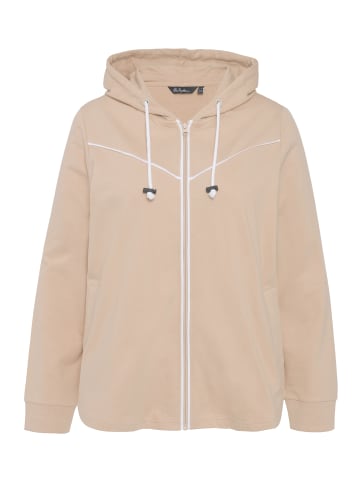 Ulla Popken Sweatjacke in sand