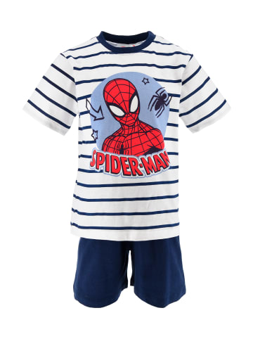 Spiderman 2tlg. Outfit: Schlafanzug kurzarm Pyjama in Blau