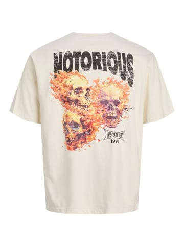 JACK & JONES PLUS T-shirt in Antique White