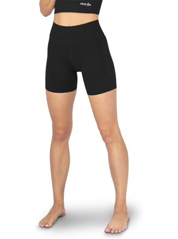 Circle Five High Waist Sport Shorts mit Taschen Radlershorts in Schwarz