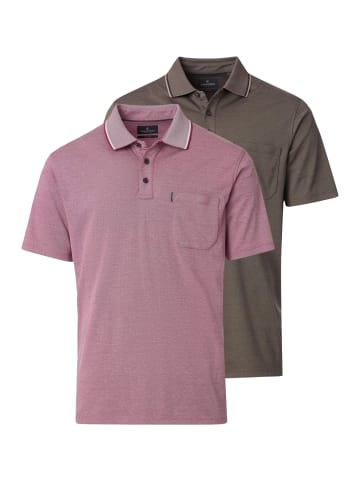 Casa moda Poloshirt Basic in Rot / braun