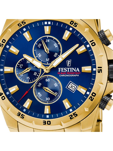 Festina Analog-Armbanduhr Festina Chronograph Sport gold groß (ca. 45mm)