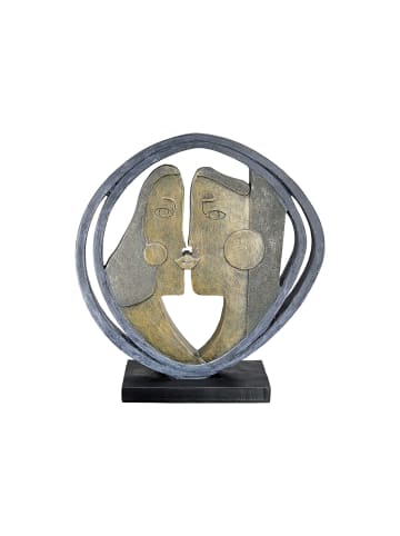 GILDE Skulptur Abstract bronzefarben, schwarz - (H) 31 cm