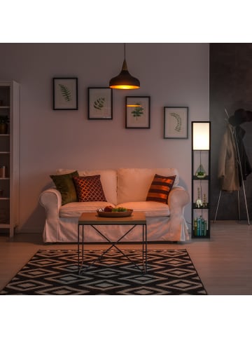 relaxdays Stehlampe in Schwarz - (B)26 x (H)161 x (T)26 cm