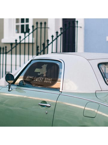 Mr. & Mrs. Panda Auto Sonnenschutz Bär Zuhause mit Spruch in Schwarz