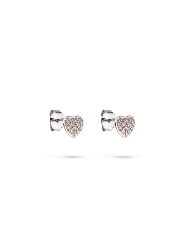 s.Oliver Ohrstecker Heart in silber/rosa