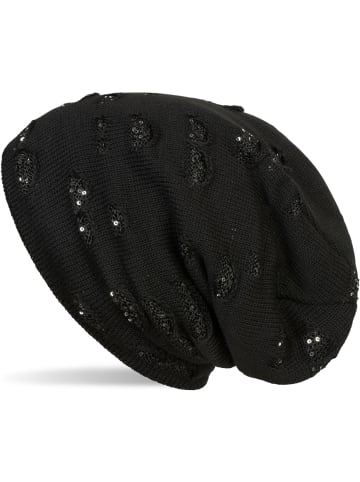 styleBREAKER Feinstrick Beanie Mütze in Schwarz