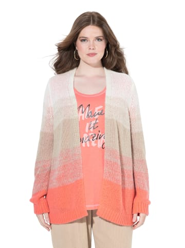 Ulla Popken Strickjacke in dunkel koralle