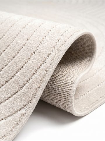 KADIMA DESIGN Outdoor-Teppich Geometrisch pflegeleicht Balkon Terrasse Outdoor in Creme