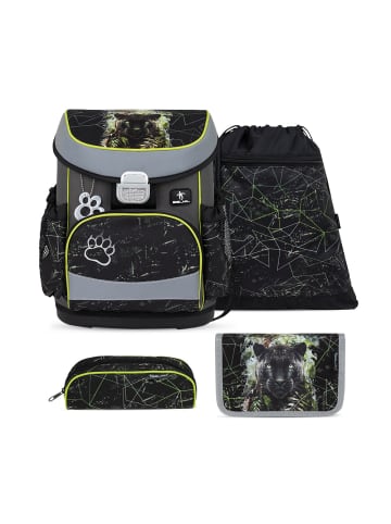 Belmil Mini-Fit Black Panther Schulranzen Set 4-teilig 