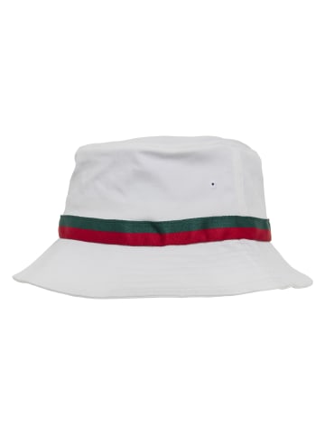  Flexfit Bucket Hat in white/firered/green