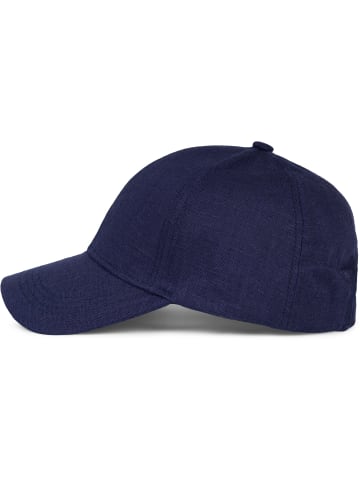 styleBREAKER Leinen Cap in Dunkelblau