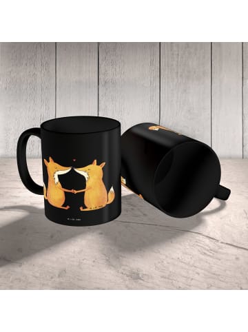 Mr. & Mrs. Panda haferl Füchse Liebe ohne Spruch in Schwarz