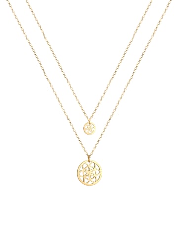 Elli Halskette 925 Sterling Silber Lebensblume in Gold