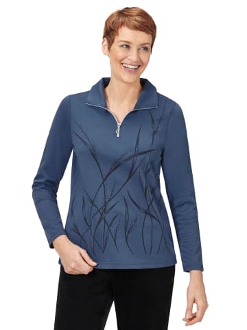 WITT WEIDEN Sweatshirt in bleu-gemustert