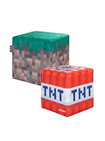 Minecraft Minecraft Sitzhocker, 2er Set, TNT-Würfel und Grasblock