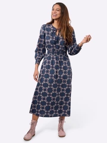 WITT WEIDEN Webkleid in rauchblau-rosenholz-bedruckt