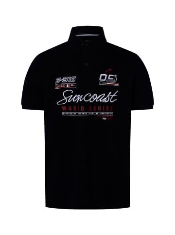 Andrew James Poloshirt in marine weiß