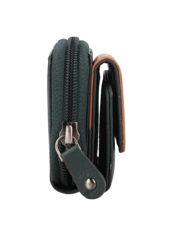Greenburry Nappa Geldbörse RFID Schutz Leder 11 cm in bottle green-tan
