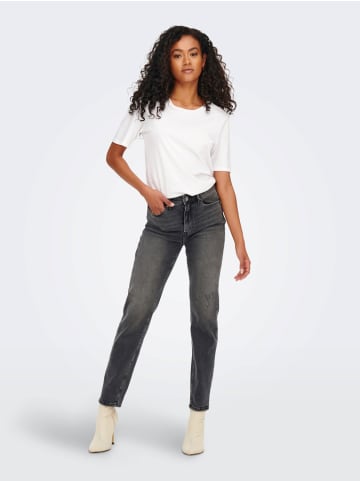 ONLY High Waist Jeans Hose ONLEMILY ANKLE Denim Pants in Grau