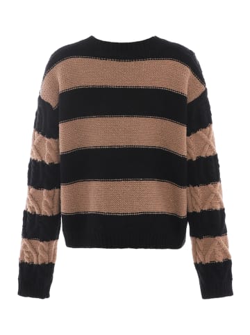 myMo Damen Strickpullover in SCHWARZ BRAUN