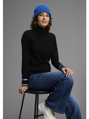 AJC Rollkragenpullover in schwarz blau