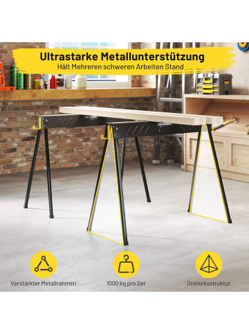 COSTWAY Arbeitsbock 2er Set bis 500KG belastbar in Grau