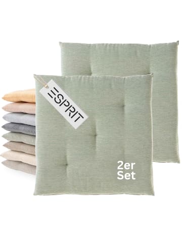 ESPRIT Sitzkissen NEEDLESTRIPE in Grün