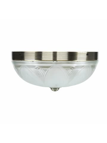Licht-Erlebnisse Deckenlampe Ø 30 x (H)14 cm in Bronze Weiß