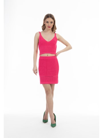 faina Damen Strick Minirock in Pink