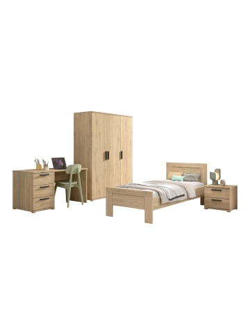 58 aufm Kessel JUGENDZIMMER Set Keelia Eiche Melamin 4tlg Möbel