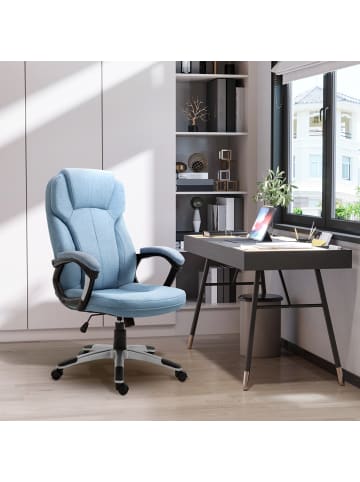 Vinsetto Bürostuhl-66L x 75B x 110-120H cm-Hellblau